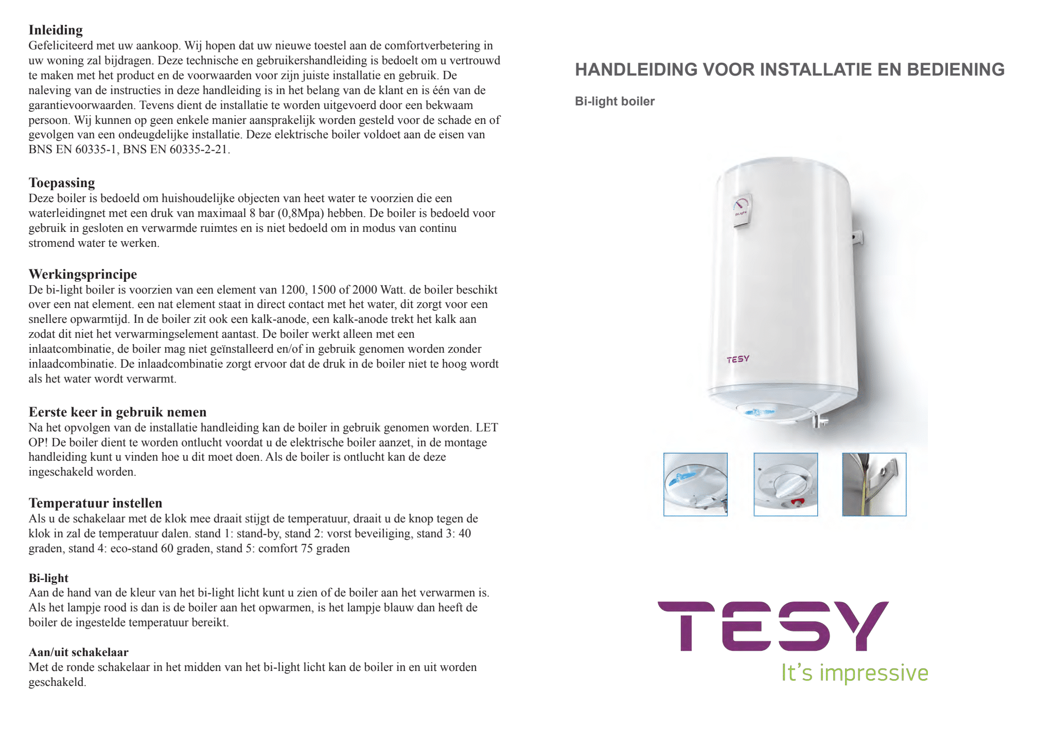 zonsopkomst Korst toegang Tesy - Verticale elektrische boiler 80 liter - Bi-Light - dun model - 2 kW  elektrisch element kopen? Trendyverwarmen.nl!